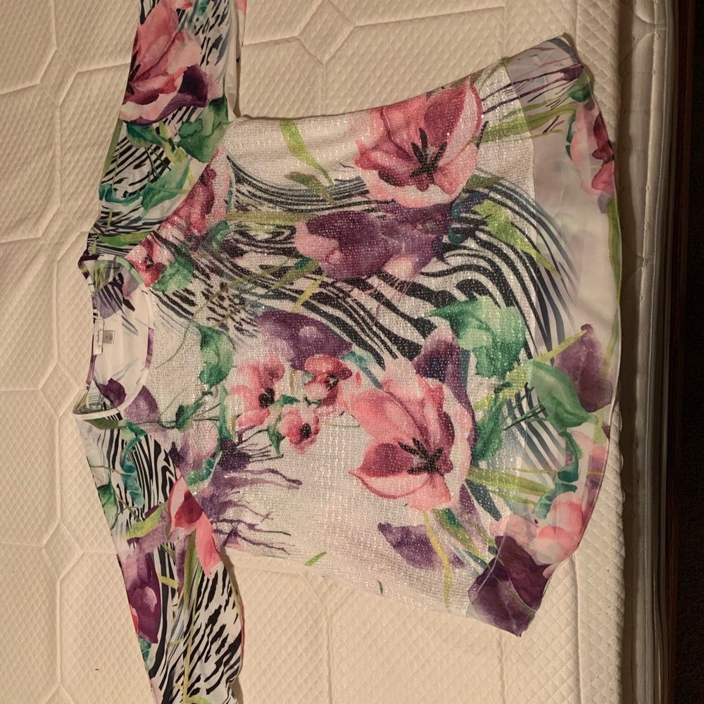 CJ Banks pastel blouse